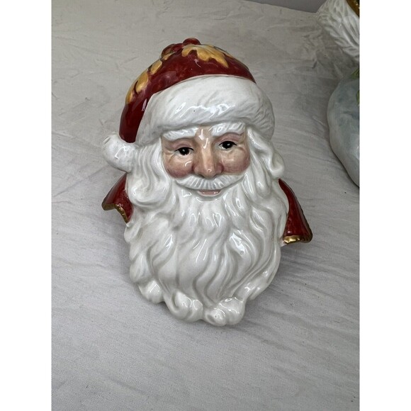 Fitz And Floyd Solstice Santa Handcrafted Christmas Teapot 12” 2005 New Open Box - Picture 6 of 16